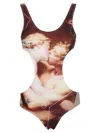 Vivienne Westwood All-over Printed Cut-out Detail Swimsuit In The Kiss