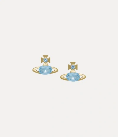 Vivienne Westwood Allie Earrings Gold-light-blue-cz Gold-light-blue-cz Women
