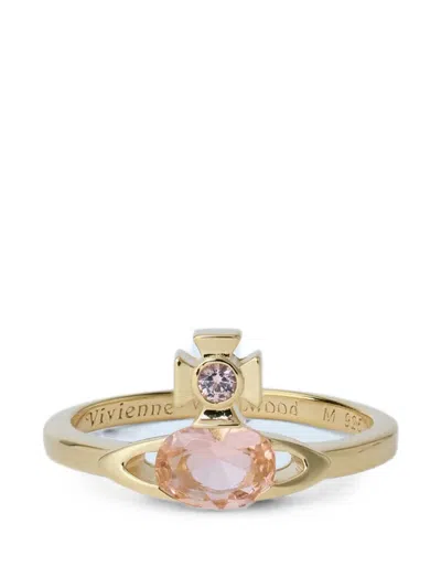 Vivienne Westwood Allie Orb Crystal-embellished Ring In Gold