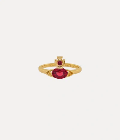 Vivienne Westwood Allie Ring Gold-ruby-cz Gold-ruby-cz Unisex