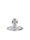 Vivienne Westwood Orb Crystal Embellished Single Earring In Silver