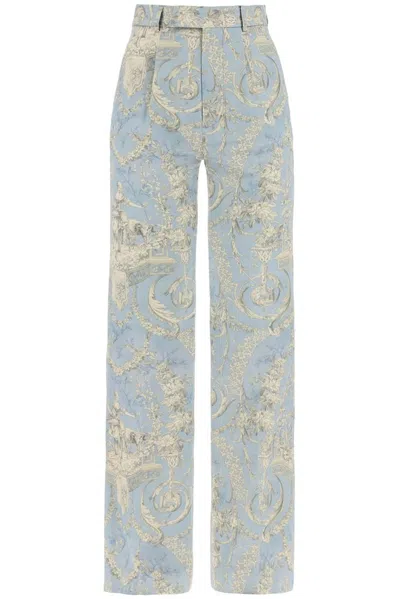 Vivienne Westwood Allover Floral Print Flared Pants In Multi