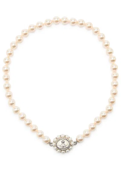 Vivienne Westwood Amaya Large Pearl Necklace In Gold