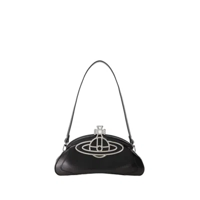 Vivienne Westwood Amber Clutch - Leather - Black In White