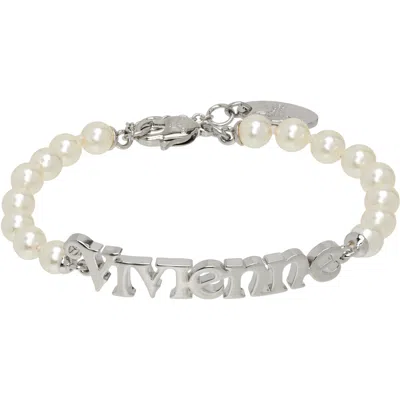 Vivienne Westwood Amelia Bracelet Set In P118 Platinum / Crea