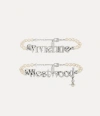 Vivienne Westwood Amelia Bracelet Silver Glass Pearls Women