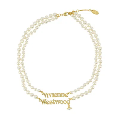 Vivienne Westwood Amelia Necklace In Metallic