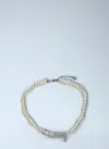 Vivienne Westwood Double-pearl Orb Necklace In Metallic