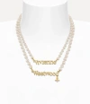 Vivienne Westwood Amelia Necklace Gold Pearls Women
