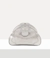 Vivienne Westwood Amy Shoulder Bag Metallic Crinkle Silver In Silver