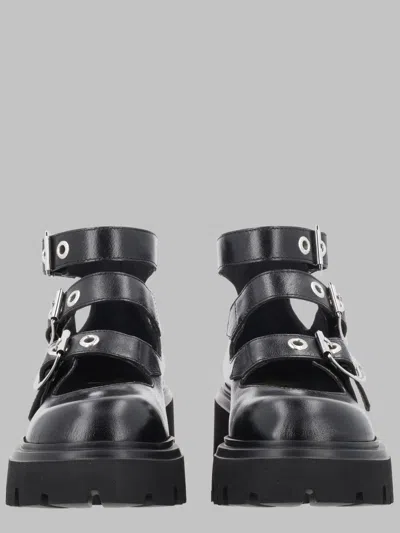 Vivienne Westwood Platform Boots Buckle Detail Round Toe In Black