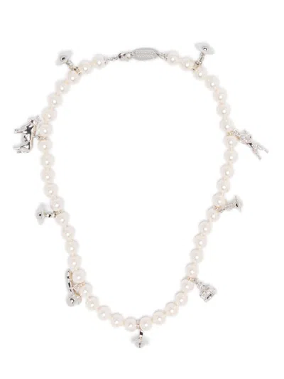 Vivienne Westwood Anglo Necklace In Silver