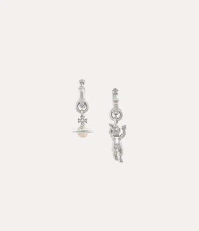 Vivienne Westwood Anglo Pearl Earrings Silver Swarovski Pearls Women
