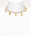 Vivienne Westwood Anglo Pearl Necklace Gold Pearls Women In Gold