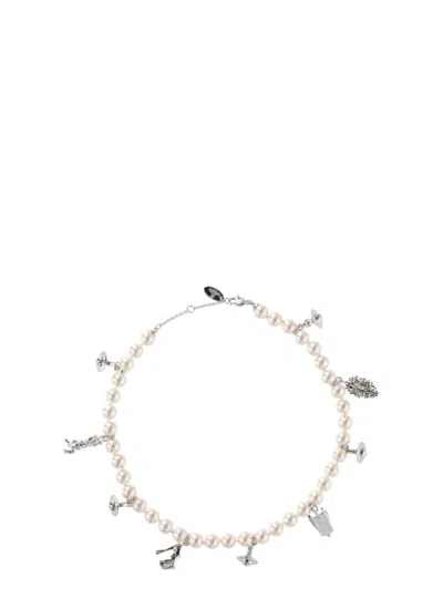 Vivienne Westwood Anglo Pearl Necklace In Multi