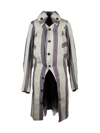 Vivienne Westwood Anglomania Beige Cotton New Pier Point Coat In Multi