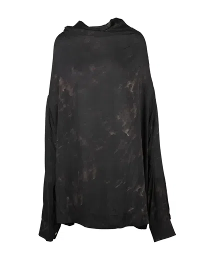 Vivienne Westwood Anglomania Black Viscose Fold Blouse