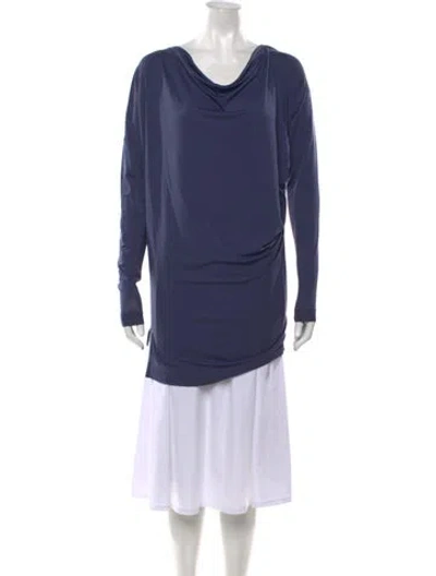 Pre-owned Vivienne Westwood Anglomania Cowl Neck Long Sleeve Tunic In Blue
