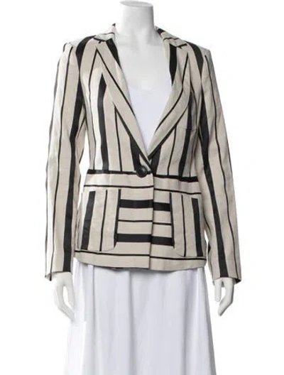 Pre-owned Vivienne Westwood Anglomania Linen Striped Blazer In Neutrals