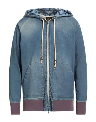 Vivienne Westwood Anglomania Man Sweatshirt Blue Size L Cotton, Polyester, Elastane