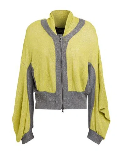 Vivienne Westwood Anglomania Woman Cardigan Lime Green Size S Cotton, Viscose, Polyester, Polyamide