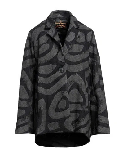 Vivienne Westwood Anglomania Woman Coat Black Size 4 Wool, Polyester