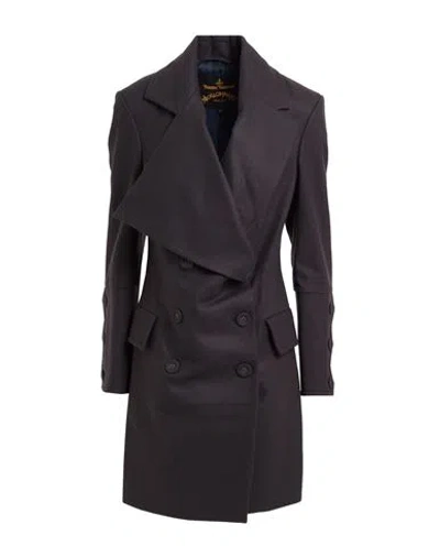 Vivienne Westwood Anglomania Woman Coat Midnight Blue Size 4 Virgin Wool, Polyamide