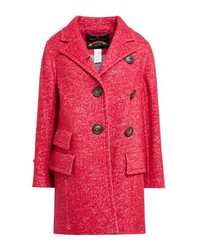 Vivienne Westwood Anglomania Woman Coat Red Size 4 Wool, Viscose, Acetate, Cotton, Polyester