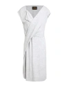 Vivienne Westwood Anglomania Woman Midi Dress Light Grey Size 4 Viscose, Wool In White