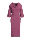 Vivienne Westwood Anglomania Woman Midi Dress Magenta Size 4 Cotton In Magenta