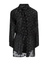 Vivienne Westwood Anglomania Woman Shirt Black Size 4 Polyester, Viscose, Polyamide In Black