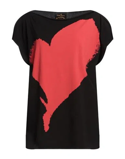 Vivienne Westwood Anglomania Woman T-shirt Black Size 4 Cotton