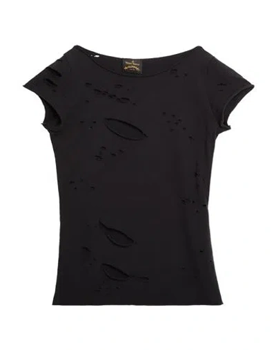 Vivienne Westwood Anglomania Woman T-shirt Black Size S Cotton