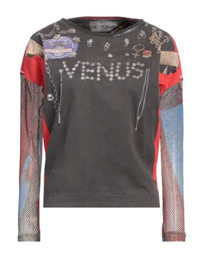 Vivienne Westwood Anglomania Woman T-shirt Charcoal Size S Cotton, Polyamide, Elastane In Grey