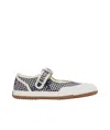 Vivienne Westwood Black & White Animal Gym Bar Ballerina Flats In Gingham/vw Bla