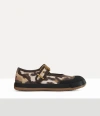 Vivienne Westwood Animal Gym Bar Shoe Printed Canvas Leopard 7-40 Women In Brown