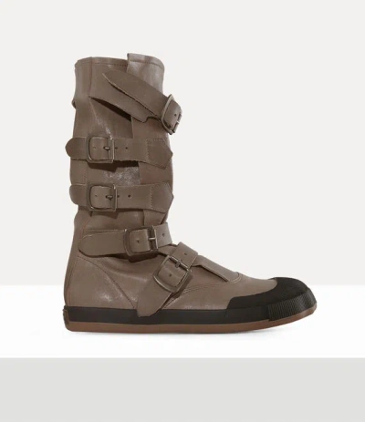 Vivienne Westwood Animal Pirate Boot Washed/veget Tanned Elephant 11-45 Men In Brown