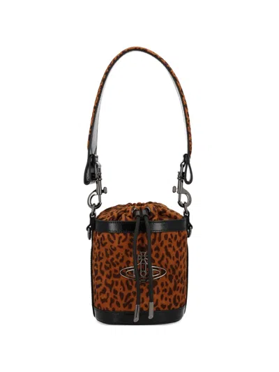 Vivienne Westwood Animal-print Orb Shoulder Bag In Multi