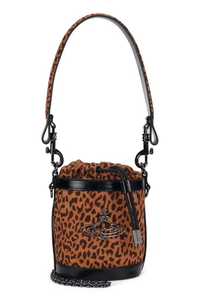 Vivienne Westwood Animal-print Orb Shoulder Bag In Animal Print