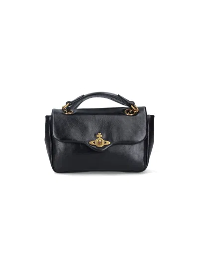 Vivienne Westwood "anita Chain" Crossbody Bag In Black  