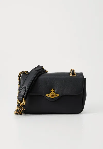 Vivienne Westwood Anita Chain Mini Shoulder Handbag In Black