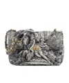 Vivienne Westwood Graphic Print Shoulder Bag With Chain Strap In Gray