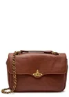 Vivienne Westwood Anita Grained Leather Shoulder Bag In Brown
