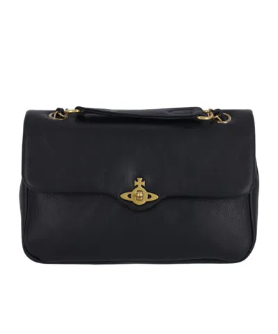 Vivienne Westwood Anita Medium Shoulder Bag In Black