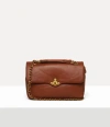 Vivienne Westwood Anita Medium Shoulder Bag Aniline Leather Camel In Brown