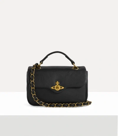 Vivienne Westwood Anita Small Chain Shoulder Bag Aniline Leather Black