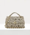 Vivienne Westwood Anita Small Chain Shoulder Bag Lacy Leather Cream In Cream