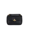 Vivienne Westwood Structured Leather Shoulder Bag With Gold-tone Accents