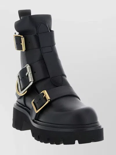 VIVIENNE WESTWOOD ANKLE BOOTS WITH CHUNKY SOLE AND PULL TAB