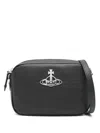 Vivienne Westwood Adjustable Strap Shoulder Bag With Rear Zip Pocket In Black